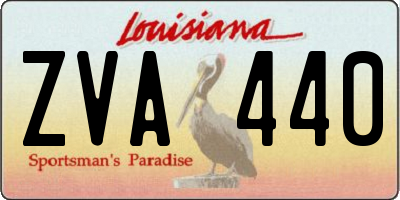 LA license plate ZVA440