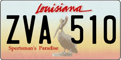 LA license plate ZVA510