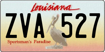 LA license plate ZVA527