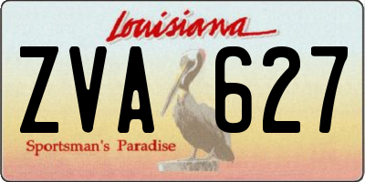 LA license plate ZVA627