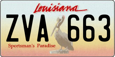 LA license plate ZVA663