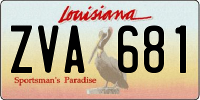 LA license plate ZVA681