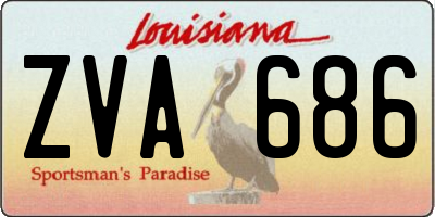 LA license plate ZVA686