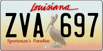 LA license plate ZVA697