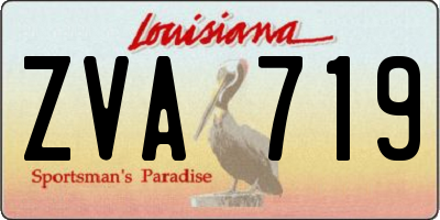 LA license plate ZVA719
