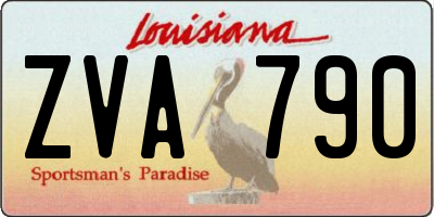 LA license plate ZVA790