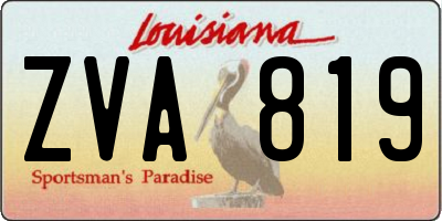 LA license plate ZVA819