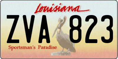 LA license plate ZVA823