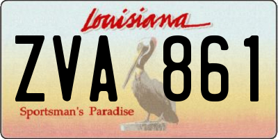 LA license plate ZVA861
