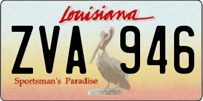 LA license plate ZVA946