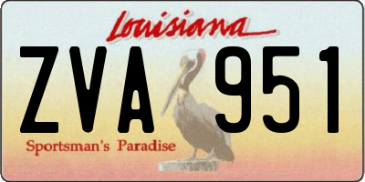 LA license plate ZVA951