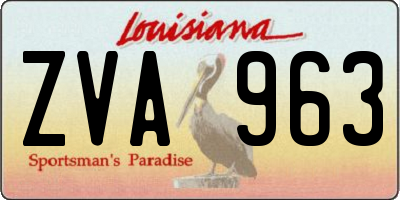 LA license plate ZVA963