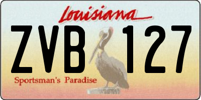 LA license plate ZVB127