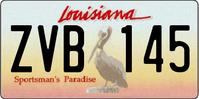 LA license plate ZVB145