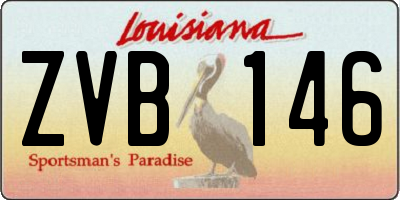 LA license plate ZVB146