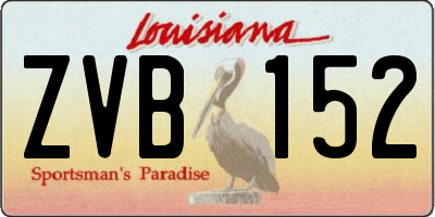 LA license plate ZVB152