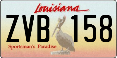 LA license plate ZVB158