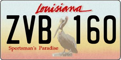 LA license plate ZVB160