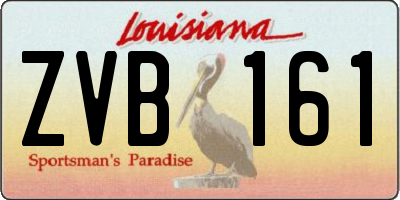 LA license plate ZVB161