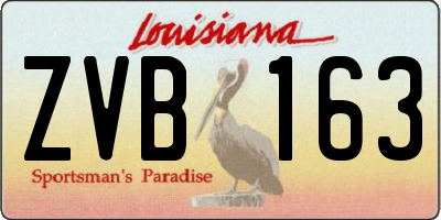 LA license plate ZVB163