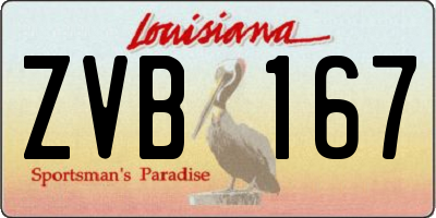 LA license plate ZVB167