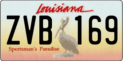 LA license plate ZVB169