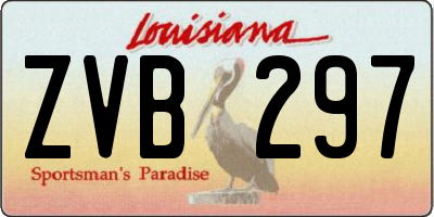 LA license plate ZVB297