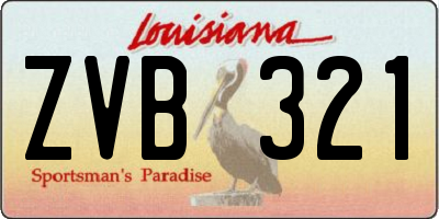 LA license plate ZVB321