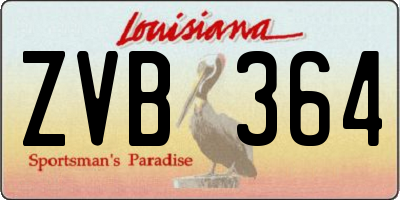 LA license plate ZVB364