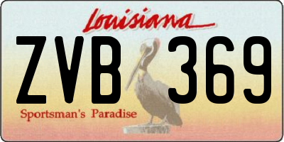 LA license plate ZVB369