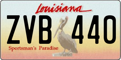 LA license plate ZVB440