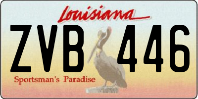 LA license plate ZVB446