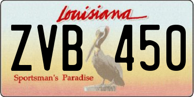 LA license plate ZVB450