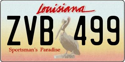 LA license plate ZVB499