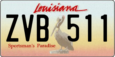 LA license plate ZVB511