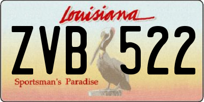 LA license plate ZVB522