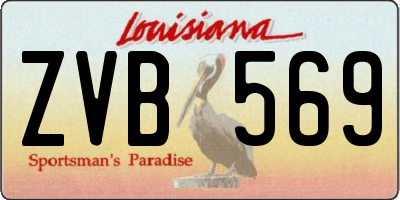 LA license plate ZVB569
