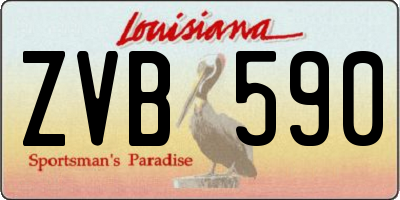 LA license plate ZVB590