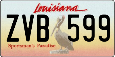 LA license plate ZVB599