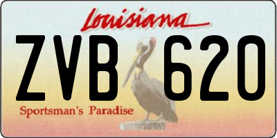 LA license plate ZVB620