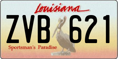 LA license plate ZVB621