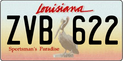LA license plate ZVB622