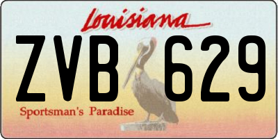 LA license plate ZVB629