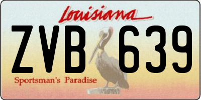 LA license plate ZVB639