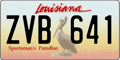 LA license plate ZVB641