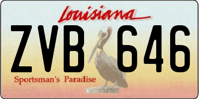 LA license plate ZVB646