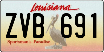 LA license plate ZVB691