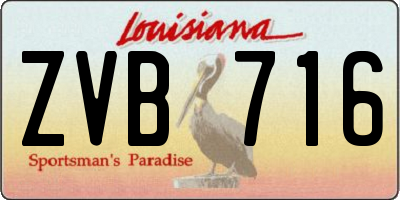 LA license plate ZVB716