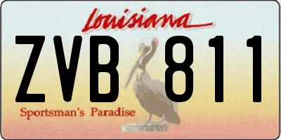 LA license plate ZVB811