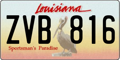 LA license plate ZVB816